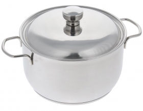 Кастрюля "Классика-ПРИМА" 4 л (прутковые ручки и металлическая крышка) (220/187 мм)