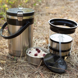 Термос "Экспресс" с широким горлом 3-секционный (с металлическими судками)