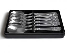 Набор чайных ложек "Узоры" 6 штук