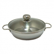 Сковорода "Классика-ПРИМА" 1,5 л с двумя ручками и стеклянной крышкой (220/187 мм)