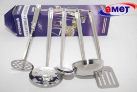 Набор кухонный 5 предметов с цельнометаллическими ручками